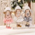 thumbnail image 1 of RV 3 piezas de muñeco de Ángel de encaje de Navidad árbol de Navidad pequeño colgante con copo de nieve niña decoraciones de ventana de Navidad Accesorios Rojo Verde, 1 of 5