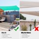 thumbnail image 5 of Yescom 2Pack 23x22FT Rectangle Sun Shade Sail UV Block Commercial Carpark Pool Camping Beach Outdoor Coffee+White, 5 of 11