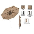 thumbnail image 3 of AZ Patio Heaters Solar Market Umbrella with LED Lights in Tan, 3 of 3