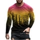 thumbnail image 1 of Hombres moda casual cuello redondo pulóver impresión manga larga camiseta blusa Pompotops oipoqjl4827, 1 of 3