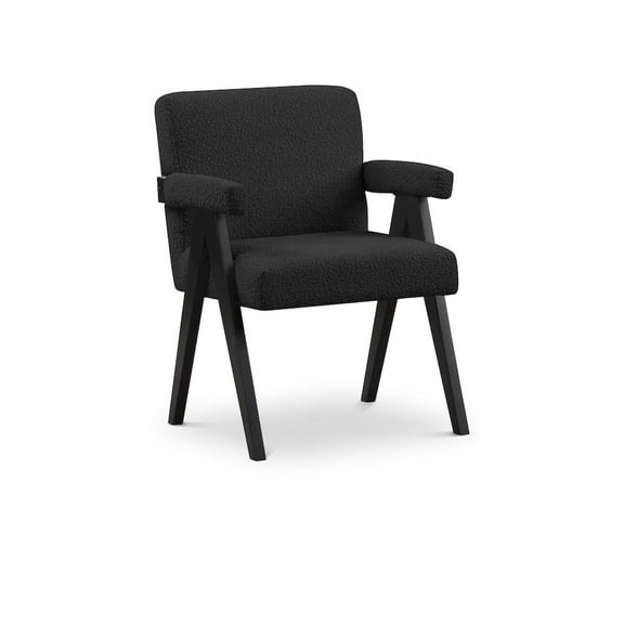 Meridian Furniture Woodloch Black Boucle Fabric Accent Chair