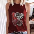 thumbnail image 2 of Camiseta sin mangas con cuello redondo y letras a la moda de verano para mujer, blusa, jersey Pompotops  lopia993283, 2 of 5