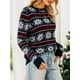 thumbnail image 5 of Suéter de Navidad para mujer, suéteres casuales de manga larga con cuello redondo de Navidad Romacci Camiseta de manga corta, 5 of 7