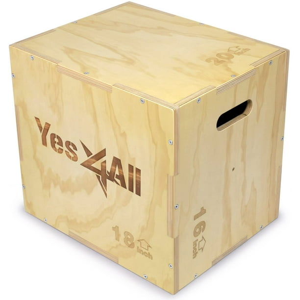 Yes4All Wood Plyo Box/Wooden Plyo Box for Exercise, Crossfit Training