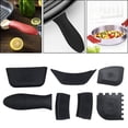 thumbnail image 3 of Funda de silicona antideslizante para asas calientes, para horno, ollas y sartenes 7 piezas negro, 3 of 9