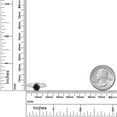 thumbnail image 4 of Gem Stone King 10K White Gold Black Sapphire and White Lab Grown Diamond Engagement Ring for Women (1.33 Cttw, Round 6MM, Gemstone September Birthstone, Size 5), 4 of 4