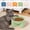 Green, variant on LiUMX 15° Tilted Elevated Pet Bowl, 14cm Spill-Proof Curved Rim & Anti-Tip Base, 10cm Tall Plastic Feeder and Water Dispenser for Cats