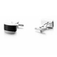 thumbnail image 2 of RO Gemelos negros de boda de negocios rectangulares de acero inoxidable para hombre, 1 pieza, accesorios de ropa, 2 of 5