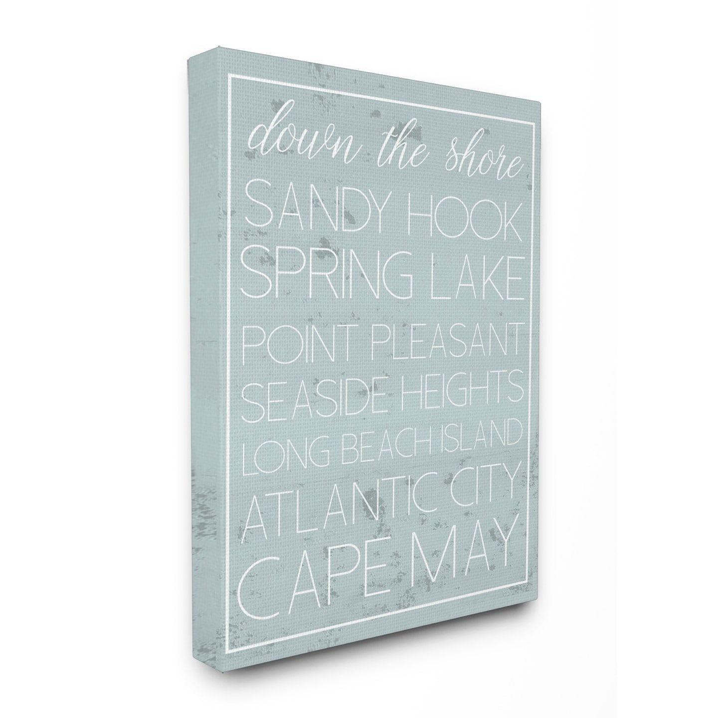 Stupell Down The Jersey Shore List Stretched Canvas Wall Art 24 x 30