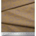 thumbnail image 3 of Soimoi Brown Poly Georgette Fabric Planet & Stars Galaxy Decor Fabric Printed Yard 52 Inch Wide, 3 of 3