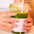 thumbnail image 2 of Tiras de gel para uñas heyhae, semicuradas, matcha, color verde femenino, 28 unidades, 2 of 7