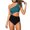 Green, variant on Women's One Piece Swimsuit Front Zipper Built-in Bra Support Athletic Swimwear Surfing Diving Water Sports Bikini, Black XL