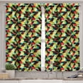 thumbnail image 2 of Ambesonne Colorful Valance & Curtain, Triangles Futuristic, 55"x45", Multicolor, 2 of 6