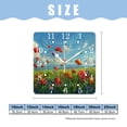 thumbnail image 2 of 10 Inch Wall Clock Battery Operated Square Clock for Office, Kitchen, Outdoor, Living Room,Oil Painting of Spring Flower Gorgeous, 2 of 4