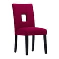thumbnail image 3 of Weston Home Landen Keyhole Linen Dining Side Chair, Red (Set of 2), 3 of 6