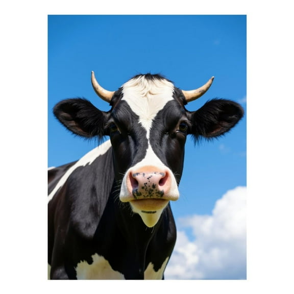 Diamond Art Kit for Adults, Black And White Cow Pasture Sky Diamond Painting for Adults Beginners, 5D DIY Diamond Art Painting Kits, Colorful Diamond Painting Craft for Home Decor 12x16