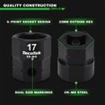 thumbnail image 3 of TecoTek 15-Piece 1/2-Inch Drive Metric Low Profile Impact Socket Set, Stubby Socket Set, 10mm-24mm, No Skips Sizes, 6 Point, Cr-Mo, Shorter, 3 of 9