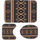 thumbnail image 5 of Juego de 4 cortinas de ducha para baño con alfombrillas antideslizantes, tapa de inodoro y alfombrilla de baño, cortina de baño de tela impermeable para decoración rústica vintage de baño, diseño, 5 of 7