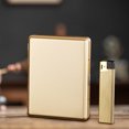 thumbnail image 4 of Yannianjz under $5 Cigarette Lighter Pack, Cigarette Case with Lighter, Portable Humidity Proof Container, 20 Cigarette Capacity, Metal Cigarette Box, Travel Cigarette Case, Stylish Cigarette Holder, 4 of 6