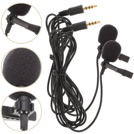 HAMPPLIES Lavalier Microphone Lapel Microphone Sponge 2Pcs For Rap Recording