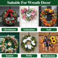 thumbnail image 2 of Colgador de coronas para puerta delantera, colgador de coronas de actualización de puerta más grande, gancho para decoraciones de coronas de otoño de Navidad (negro), 2 of 4