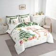 thumbnail image 3 of Manfei Kawaii Unicorn 7pcs Bedding Comforter Set,Merry Christmas Queen Bedding Sets,Chic Xmas Tree Gifts Queen Sheet Sets For Kids,Super Cozy Room Decor Reversible, 3 of 8