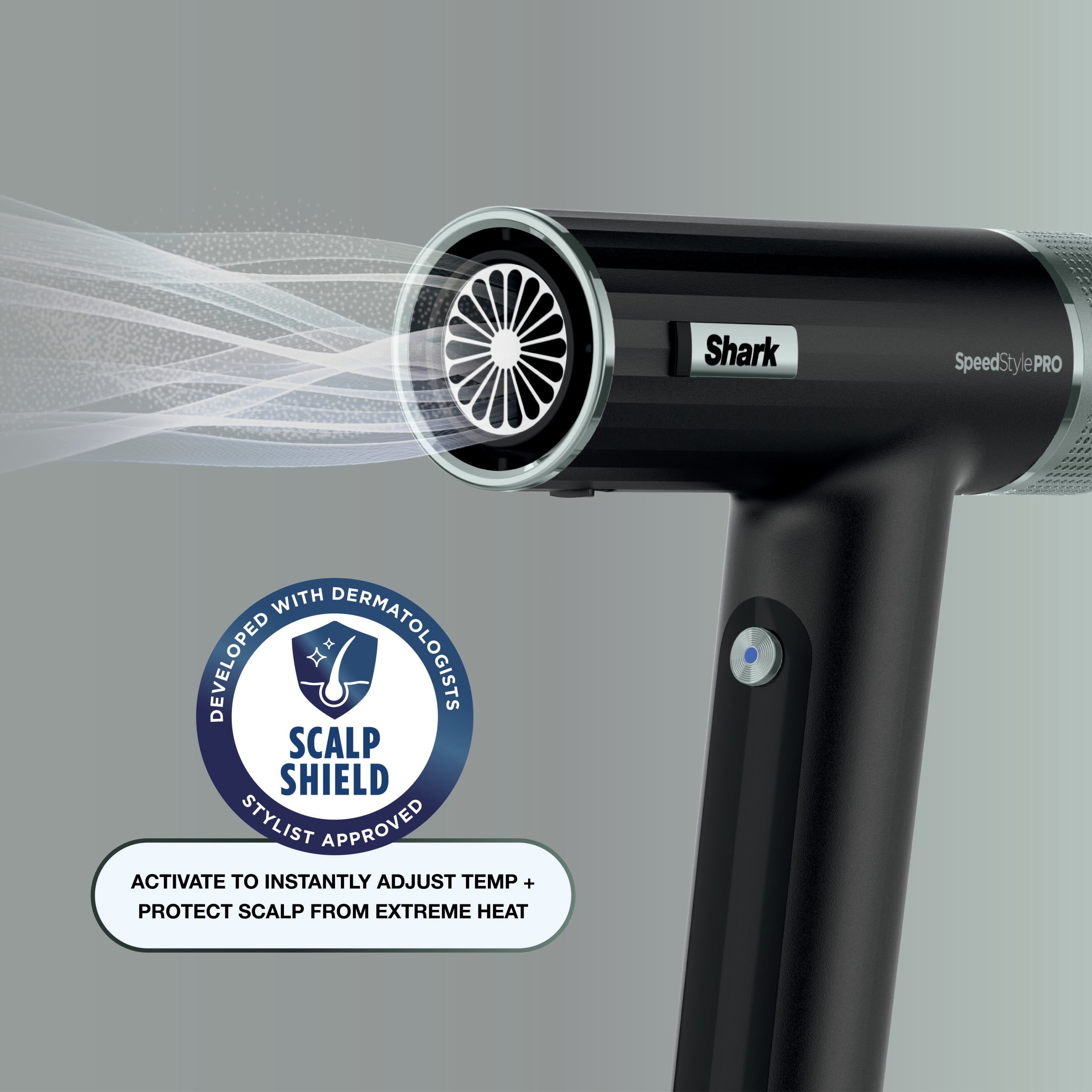 Shark SpeedStyle Professional Lightweight Hair Dryer, High-Velocity, No Heat Damage, All Hair Types, HD701GN