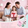 thumbnail image 6 of QearFun Kids Cat Ear Headphones with USB C for Girls with Microphone, 85/94dB Safe Volume Limiter, Tangle-Free Cord, Share Port, Foldable Sparkly Wired Headset for School, Travel, Tablet,Pink, 6 of 6