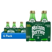 (6 pack) Maison Perrier Ultimate Unflavored Sparkling Water 4 Pack 11.15 fl oz Glass Bottles