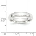 thumbnail image 2 of Platinum Solid Polished 5mm Half-Round Comfort-Fit Lightweight Band Ring Size 6.5 Ring for Women and Men, 2 of 2