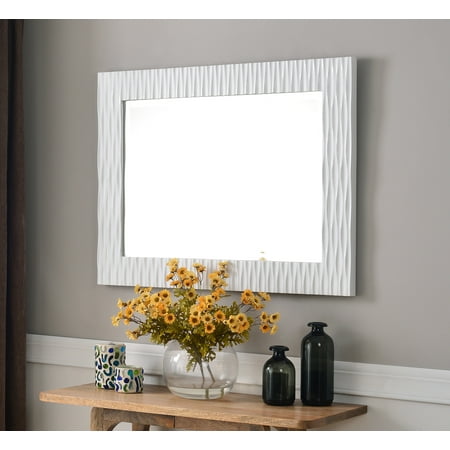 Kenroy Home Kendrick Wall Mirror Gloss White Com