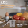 thumbnail image 2 of Camping Cutlery Titanium Cup Bowl Spork Titanium 3 Pieces Set Tableware Outdoor Coffee Cup Mug, 2 of 8