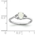 thumbnail image 2 of 925 Sterling Silver Created Opal Ring Birthstone October Gemstone, 2 of 6