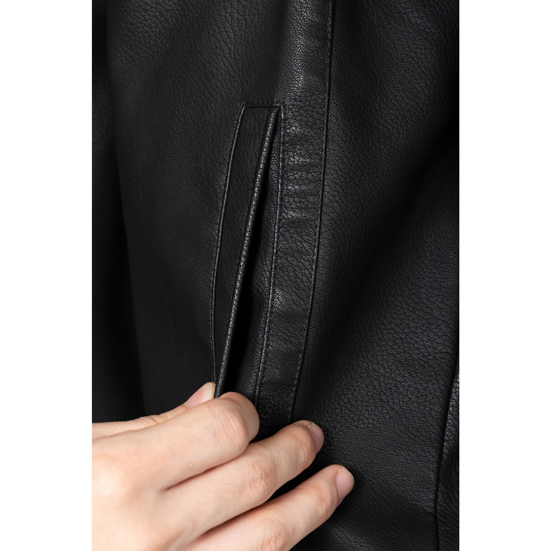 X RAY Teen Faux Leather Jacket for Fall & Winter (S - XL), Kids Outerwear Coat, Motorcycle PU Leather Jacket for Boys, Black/Charcoal, S
