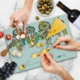 thumbnail image 4 of Prehistoric Cutting Board, Colorful Dreamcatchers Design Elements Print, Decorative Tempered Glass Cutting and Serving Board, Large Size, Multicolor, by Ambesonne, 4 of 5