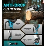 YAHHU 6 Inch Mini Cordless Chainsaw, Handheld Electric Chain Saw with 2 ...