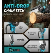 YAHHU 6 Inch Mini Cordless Chainsaw, Handheld Electric Chain Saw with 2 Batteries and 2 Chains for Tree Trimming and Wood Cutting
