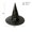 Leather Resistant Silver Buckle Witch Hat, variant on Halloween witch hat, wizard hat, gothic dark costume, cosplay, pointed top witch hat head accessory