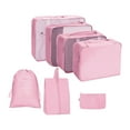thumbnail image 1 of 7 bolsas organizadoras de viaje impermeables para equipaje, maletas, ropa y almacenamiento. rosado, 1 of 8