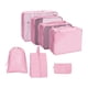 thumbnail image 1 of 7 piezas de organizadores de equipaje de viaje impermeables, bolsas organizadoras de equipaje ligeras rosado, 1 of 8