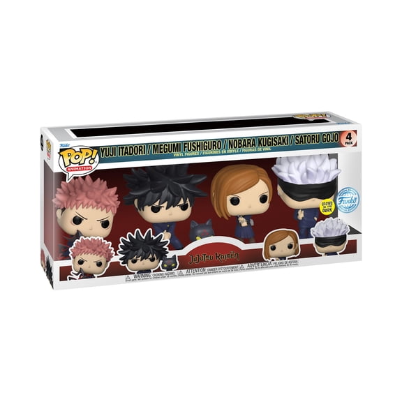 Funko Jujutsu Kaisen - ¡Pop exclusivo de EE. UU.! Paquete de 4 vinilos.
