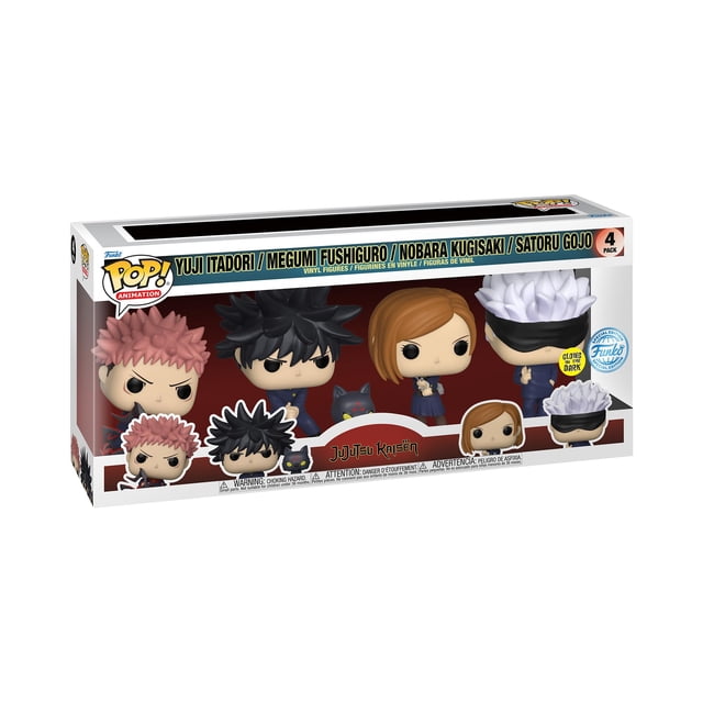 Funko Jujutsu Kaisen - ¡Pop exclusivo de EE. UU.! Paquete de 4 vinilos.