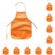 thumbnail image 1 of Delantal de pintura Qarigey no tejido naranja 10piezas CBP054742, 1 of 4