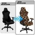thumbnail image 5 of Xoenoiee Brown Leopard Pattern Gaming Chair Covers, Stretchable Computer Chair Cover Ergonomic Office Chair Cover Anti Cat Scratch Protection Computer Chair Slipcovers, Anti-Slip Racing Chair Covers, 5 of 7