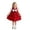 Red, variant on Girls Dress for Toddlers Fly Sleeve Knot Party Dress for Summer Occasions Daily Casual Wear Dance and Holiday Events Cute Style for Young Girls
