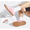 thumbnail image 6 of LUCKY STEP Womens Classic Retro Gum Sole Fashion Sneakers Genuine Leather Anti Slip Casual Shoes,Pink, 6 of 10