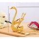 thumbnail image 2 of Juego De Cucharas De Postre De Café De Metal, Cubiertos De Postre De Fruta, Soporte De Base De Cisne, Organizador De Cucharas Con 6 Uds, Cuchara De Helado De Azúcar De Postre De Café sonducket HA027304-02, 2 of 7