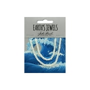 John Bead Earth's Jewels Freshwater Pearls - White, Semi-Round, 2 mm to 3 mm