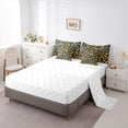thumbnail image 5 of Feelyou Teens Vintage Filmstrip Bedding Comforter Set 7pcs, Kawaii Star Print Queen Bedding Sets, Navy Gold Cartoon Queen Sheet Sets, Super Cozy Room Decor, 5 of 8