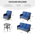 thumbnail image 6 of Ovios 8 Pieces Outdoor Patio Furniture with Swivel Chairs Wicker Patio Sectional Sofa with Loveseat for Backyard, 6 of 6